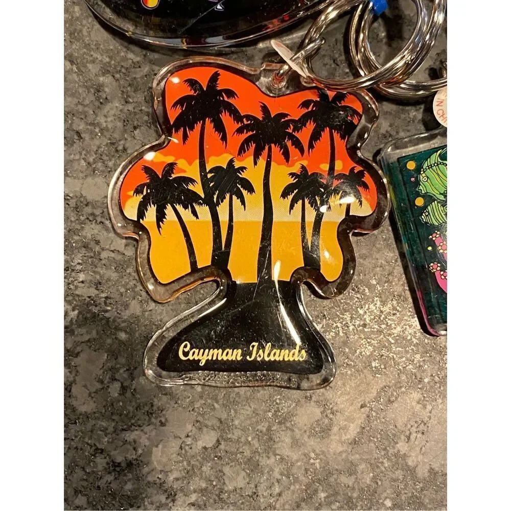Lot of 5 Cayman Caribbean Island Keychains NEW